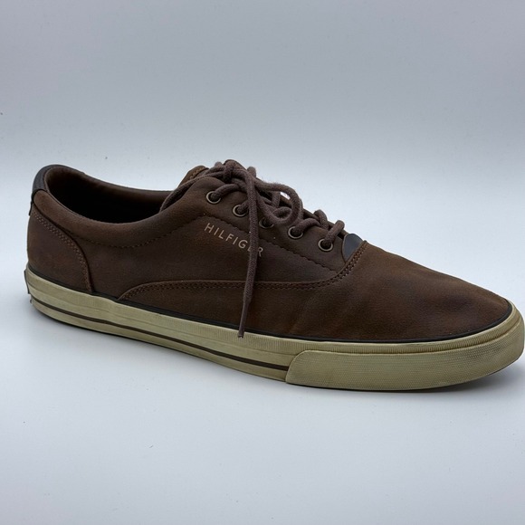 Tommy Hilfiger Helipo Brown Textile Low Top Sneakers Mens Size 12 - Picture 7 of 11